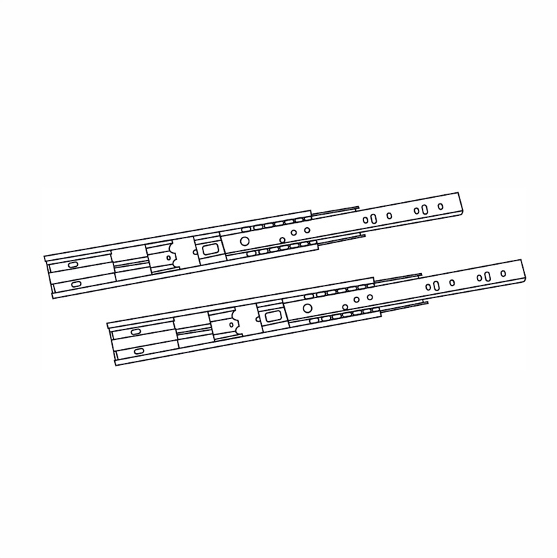 זוג מסילות למגירה שליפה מלאה עם בולם דגם BSD25 – תמונה 3